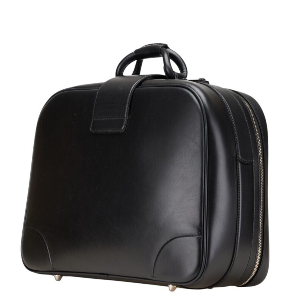 Gucci Travel Black Boston Leather Bag